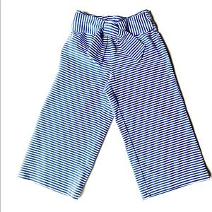 Janie and Jack blue and white striped culottes wide leg pant NWOT never worn 4T